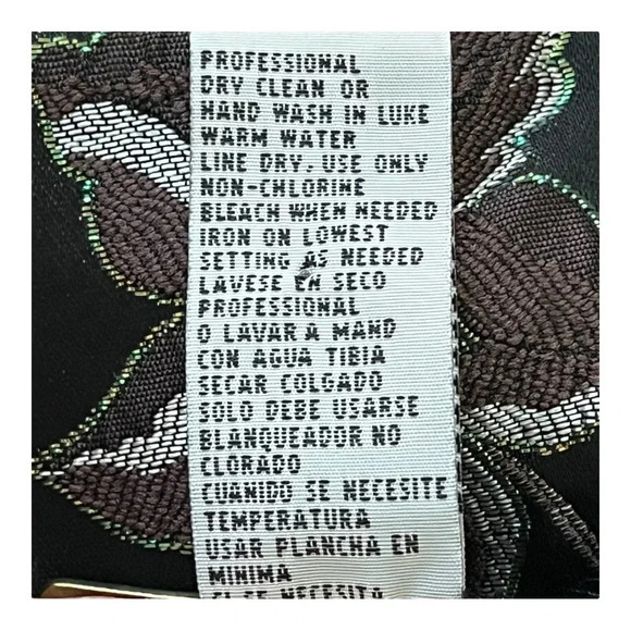 Vintage Elite Champagne Brown Floral‎ Embroidered Embellish Blazer Women Size 12 - Picture 16 of 16